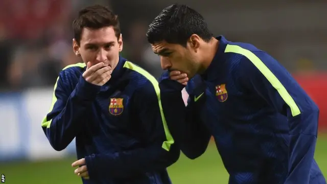 Lionel Messi and Luis Suarez