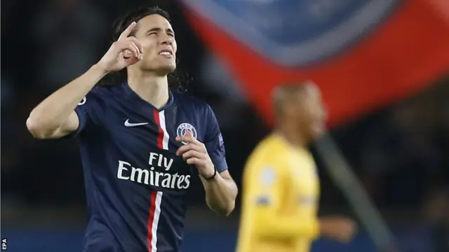 Paris St-Germain's Edinson Cavani