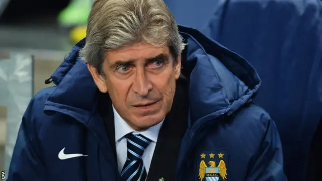 Manuel Pellegrini looks on