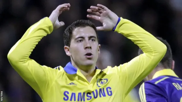 Eden Hazard reacts