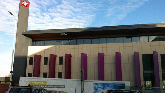 The front of the new Northampton Castle Station