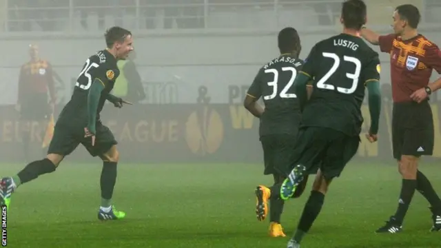 Stefan Johansen celebrates