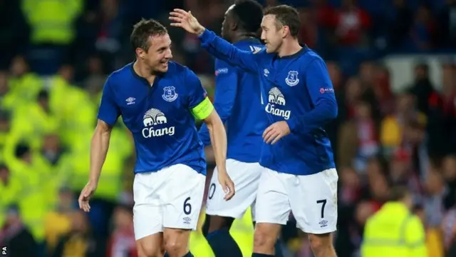 Phil Jagielka celebrates