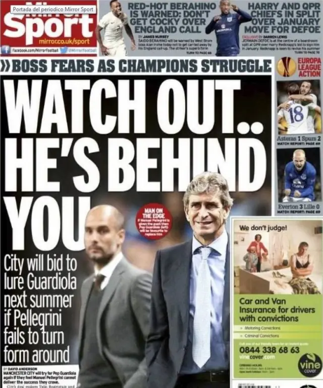 Daily Mirror back page