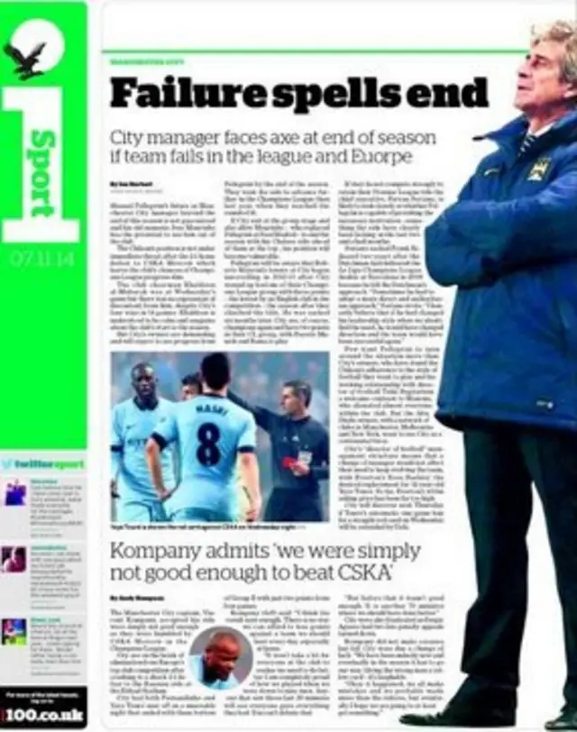 The Independent back page