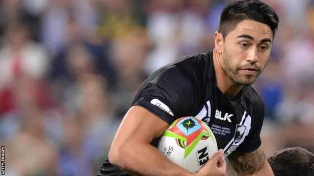 New Zealand's Shaun Johnson against Australia