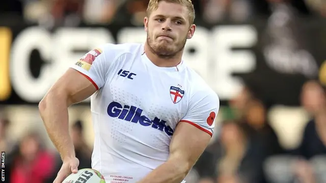 England's Tom Burgess against New Zealand