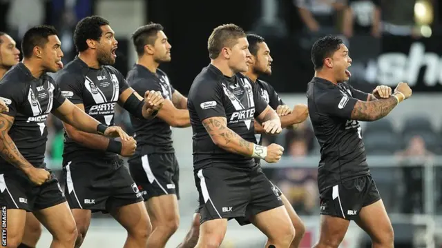 New Zealand perform the Haka against England