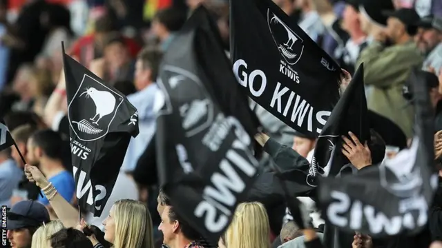 New Zealand fans celebrate