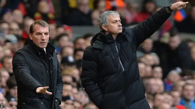 Liverpool manager Brendan Rodgers and Chelsea boss Jose Mourinho