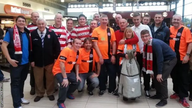 Doncaster Rovers and AFC Fylde fans