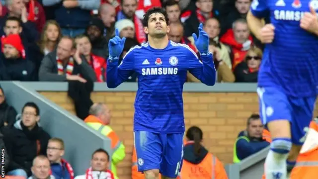 Diego Costa celebrates