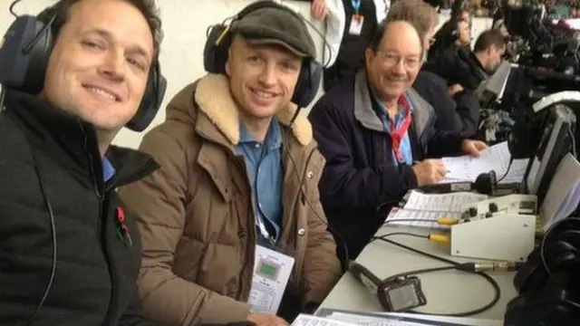 5 live commentary team at Twickenham