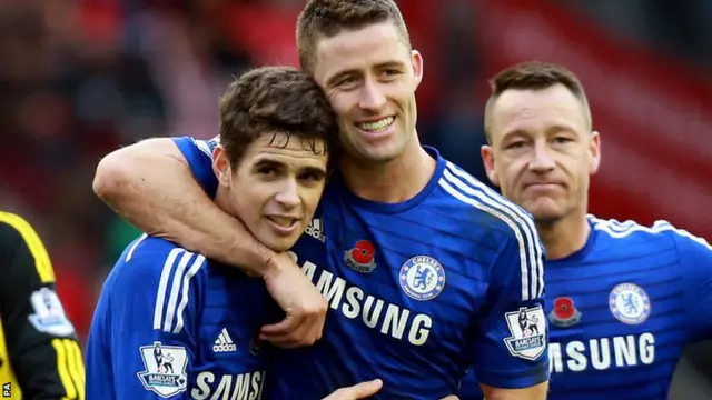 Oscar, Gary Cahill and John Terry