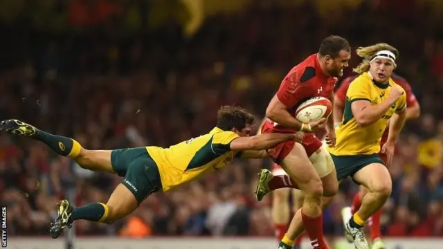 Jamie Roberts is tackled