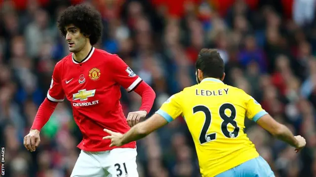 Manchester United midfielder Marouane Fellaini