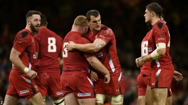 Wales celebrate