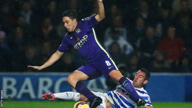 Samir Nasri is tackled