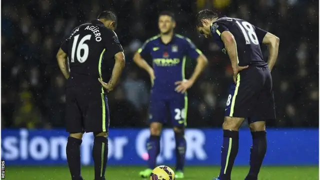 Manchester City kick-off after conceding a second goal