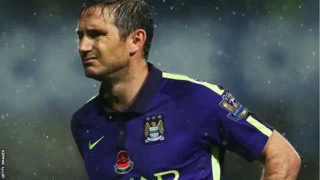 Frank Lampard comes on for Manchester City