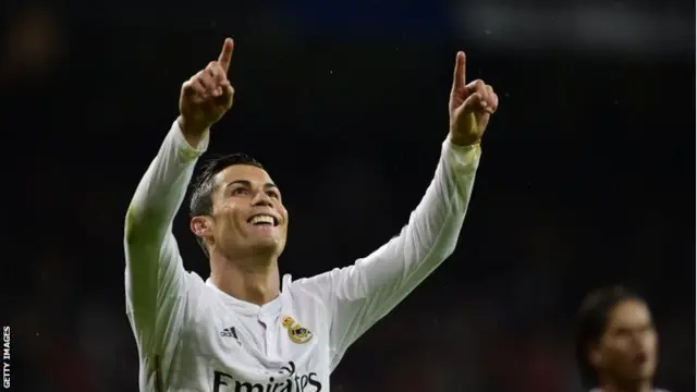 Cristiano Ronaldo celebrates