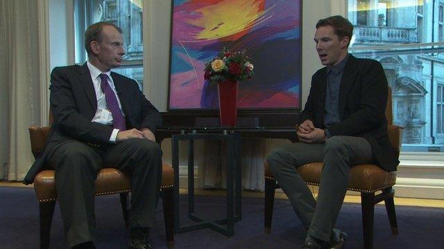 Andrew Marr and Benedict Cumberbatch