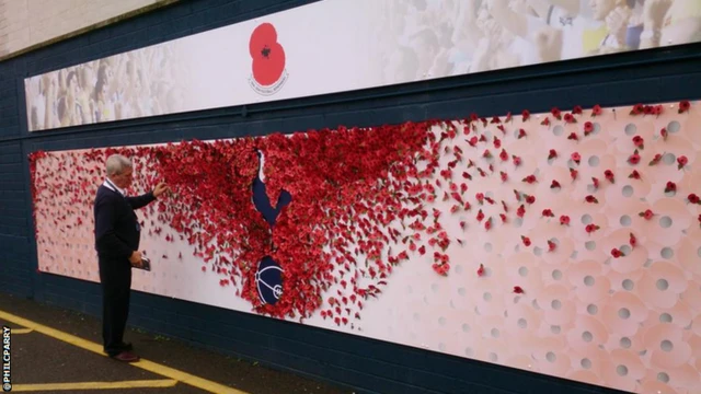 The poppy wall at Tottenham