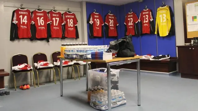 Aldershot dressing room