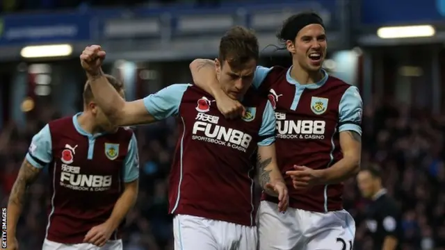 Ashley Barnes celebrates his goal