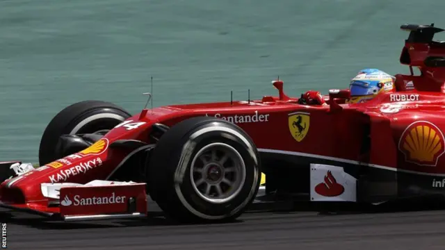 Fernando Alonso racing during the Brazilian Grand Prix