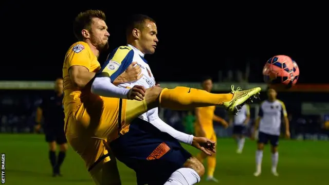 PNE's Scott Wiseman collects the ball