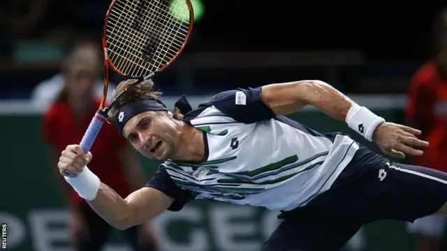 David Ferrer in action