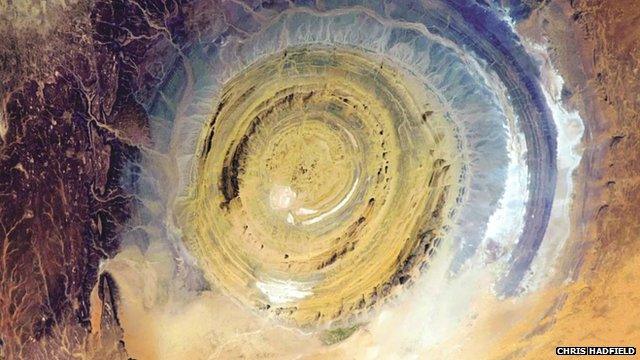 Mauritania, photographed by Chris Hadfield from the International Space Station