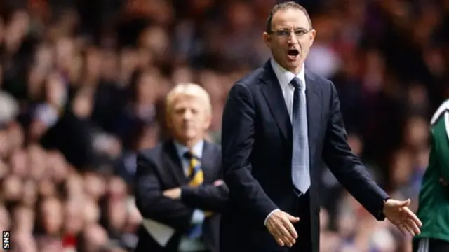 Scotland boss Gordon Strachan (left) and Rep of Ireland manager Martin O'Neill