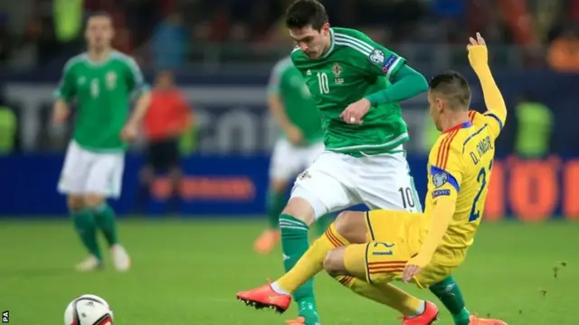 Kyle Lafferty is tackled