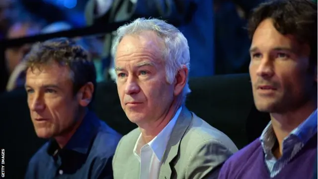 Mats Wilander, John McEnroe and Carlos Moya