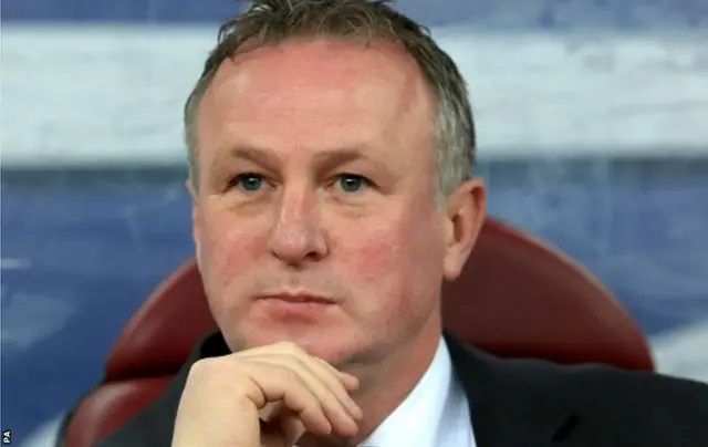 Michael O'Neill looks on