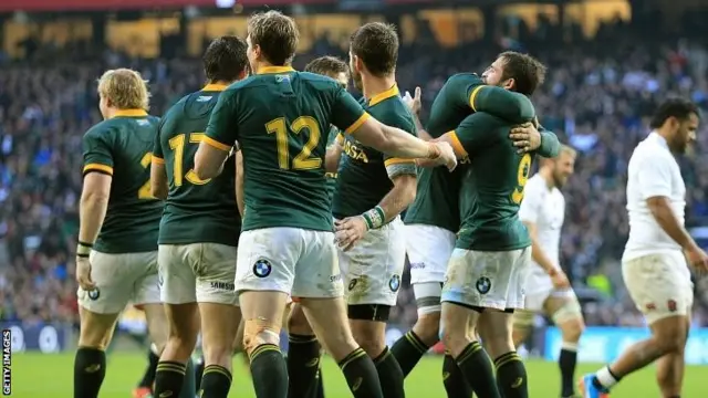 South Africa celebrate