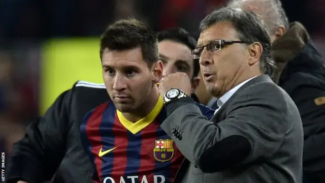 Lionel Messi and Tata Martino