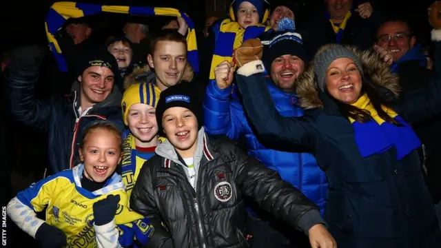 Warrington Town supporters