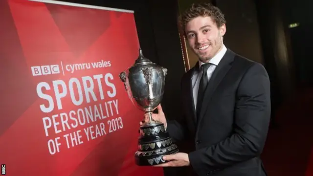 BBC Cymru Wales Sports Personality of the Year 2013 winner Leigh Halfpenny