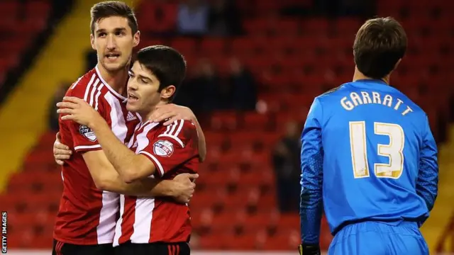 Sheffield United celebrate against Crewe