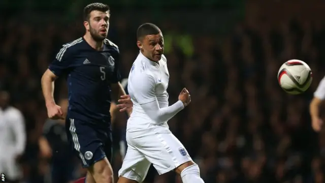 Alex Oxlade-Chamberlain scores for England