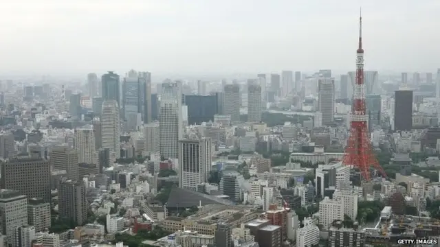 The Tokyo Tower and skyline