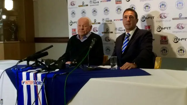 Wigan chairman Dave Whelan and new manager Malky Mackay