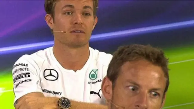 Mercedes' Nico Rosberg and Maclaren's Jenson Button