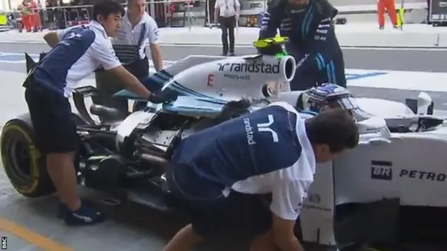 Body work pops off Valtteri Bottas's Williams