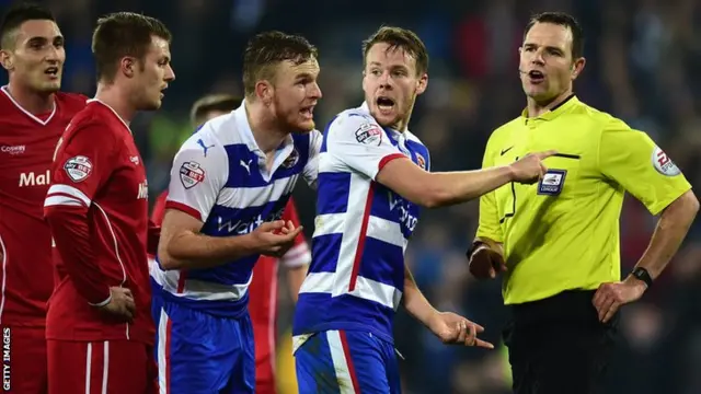 Reading's Alex Pearce is sent off