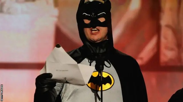 Steve Coogan dressed as Batman