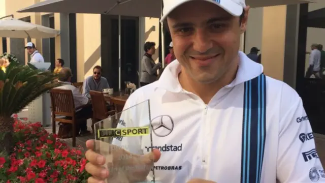 Felipe Massa with award for start of the year